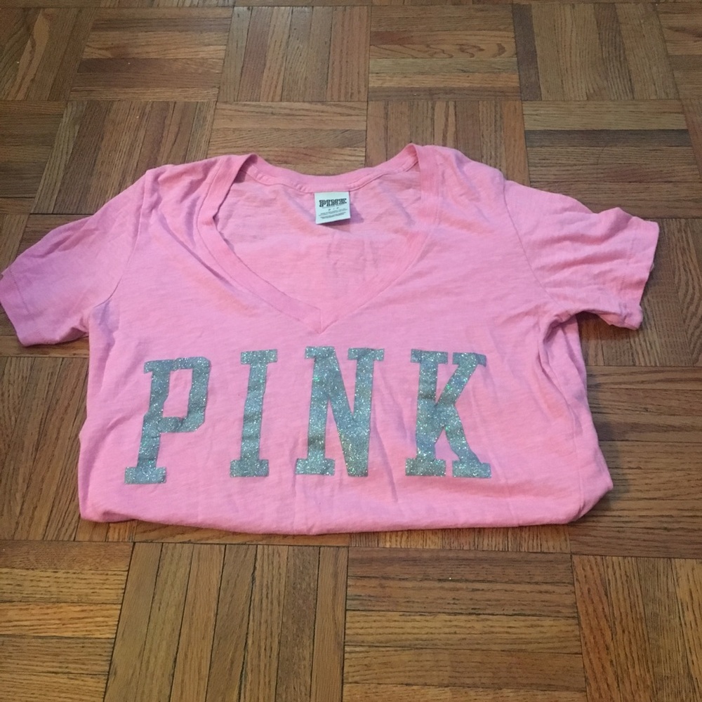 PINK by Victoria Secret Sparkly Pink Tee 🎀